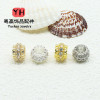 18k Gold-filled Color-protected Zircon Large Hole Spacer Beads Diy Copper Handmade