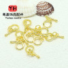 Color-preserving 14k Gold-covered Ot Buckle Diy Handmade Pearl Crystal Bracelet Necklace