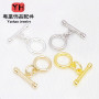 Color-preserving 14k Gold-covered Ot Buckle Diy Handmade Pearl Crystal Bracelet Necklace