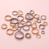 Stainless Steel Double Hoop Jump Ring Accessories Handmade Diy Open Connecting Earrings