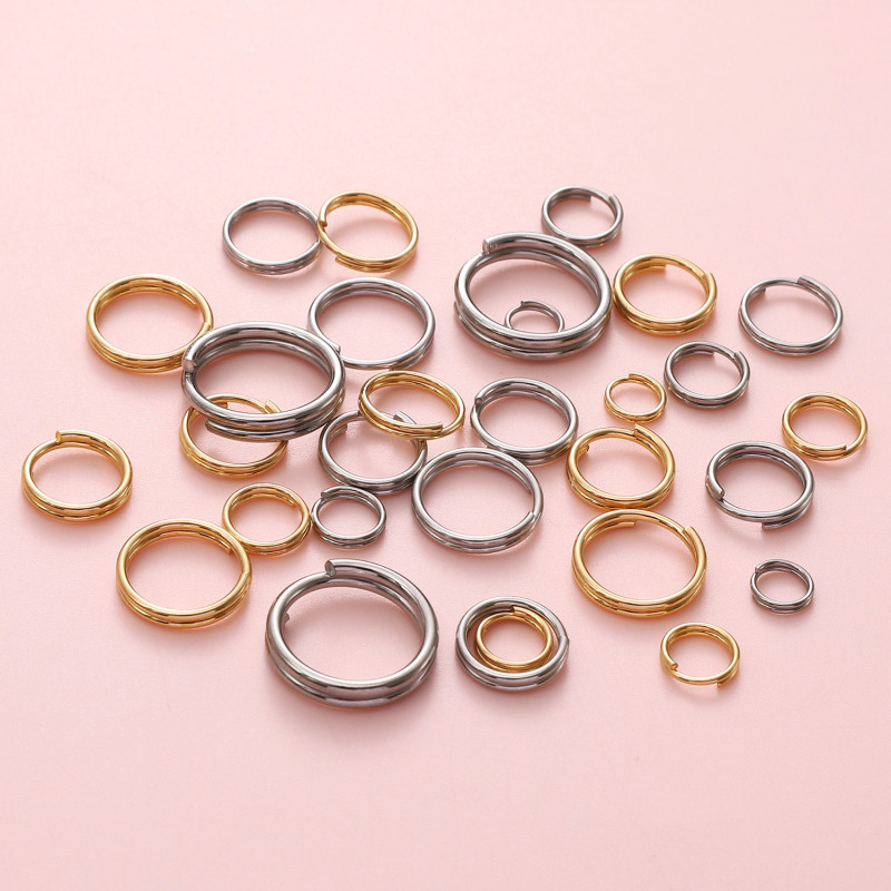 Stainless Steel Double Hoop Jump Ring Accessories Handmade Diy Open Connecting Earrings