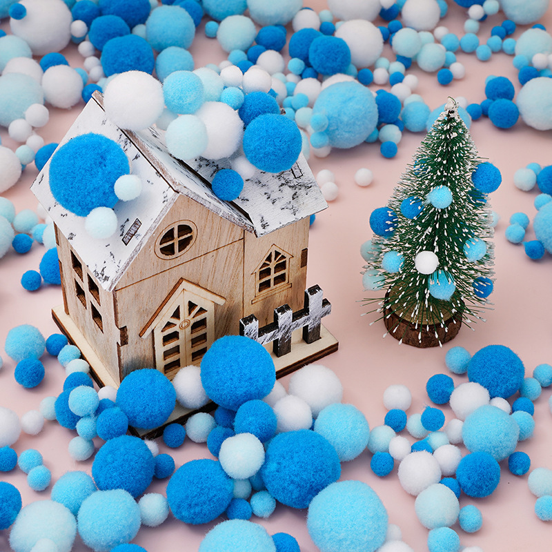 Colorful Polyester High Elastic Plush Ball Pom Diy Jewelry Accessories Handmade Doll
