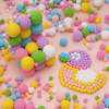 Colorful Polyester High Elastic Plush Ball Pom Diy Jewelry Accessories Handmade Doll