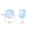 6x6mm Acrylic High-gloss Transparent Two-color Square Beads Loose Handmade Diy Beaded