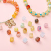 6x6mm Acrylic High-gloss Transparent Two-color Square Beads Loose Handmade Diy Beaded
