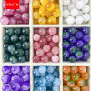 Diy Jewelry Accessories Beaded Crystal Loose Beads Bracelet with Pink Agate Raw Stone