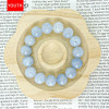 Diy Jewelry Accessories Beaded Crystal Loose Beads Bracelet with Pink Agate Raw Stone