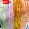 Diy Jewelry Accessories Beaded Crystal Loose Beads Bracelet with Pink Agate Raw Stone
