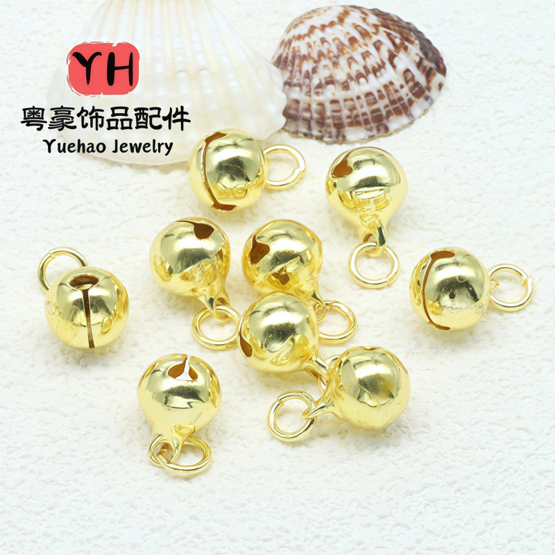 14k Gold-filled Color-preserving 8mm Bell Pendant Small Handmade Diy Bracelet Accessories