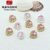 14k Gold-filled Color-protected Diamond-colored Zircon Hollow Love Heart-shaped Separator
