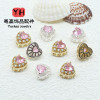 14k Gold-filled Color-protected Diamond-colored Zircon Hollow Love Heart-shaped Separator
