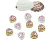 14k Gold-filled Color-protected Diamond-colored Zircon Hollow Love Heart-shaped Separator