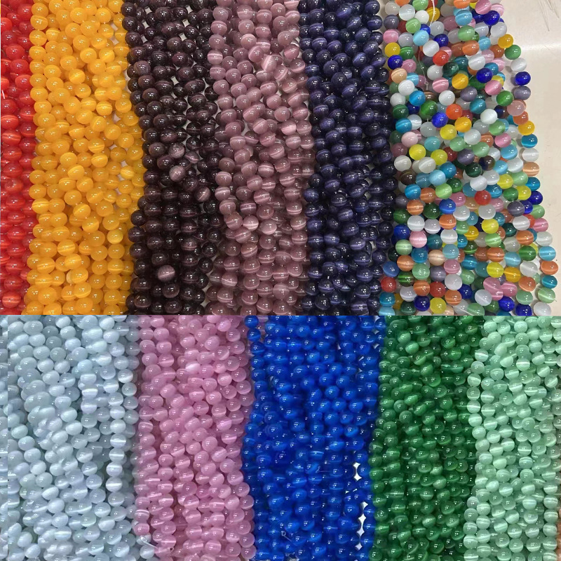 Cat's Eye Beads Crystal Bracelet with Loose Jewelry Diy Accessories