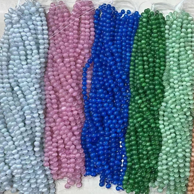 Cat's Eye Beads Crystal Bracelet with Loose Jewelry Diy Accessories