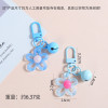 Colorful Transparent Hollow Resin Flowers Diy Pendant Keychain Bell Jewelry Accessories