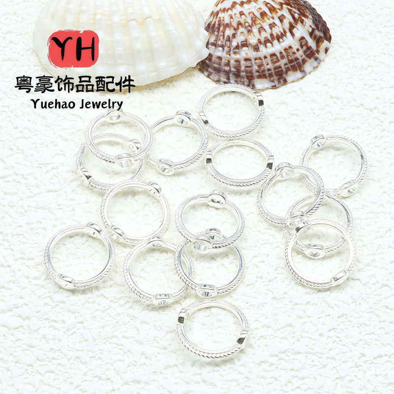 14k Gold-filled Twist Bead Set Ring Clip Beads Straight Hole Through Circle Set Diy