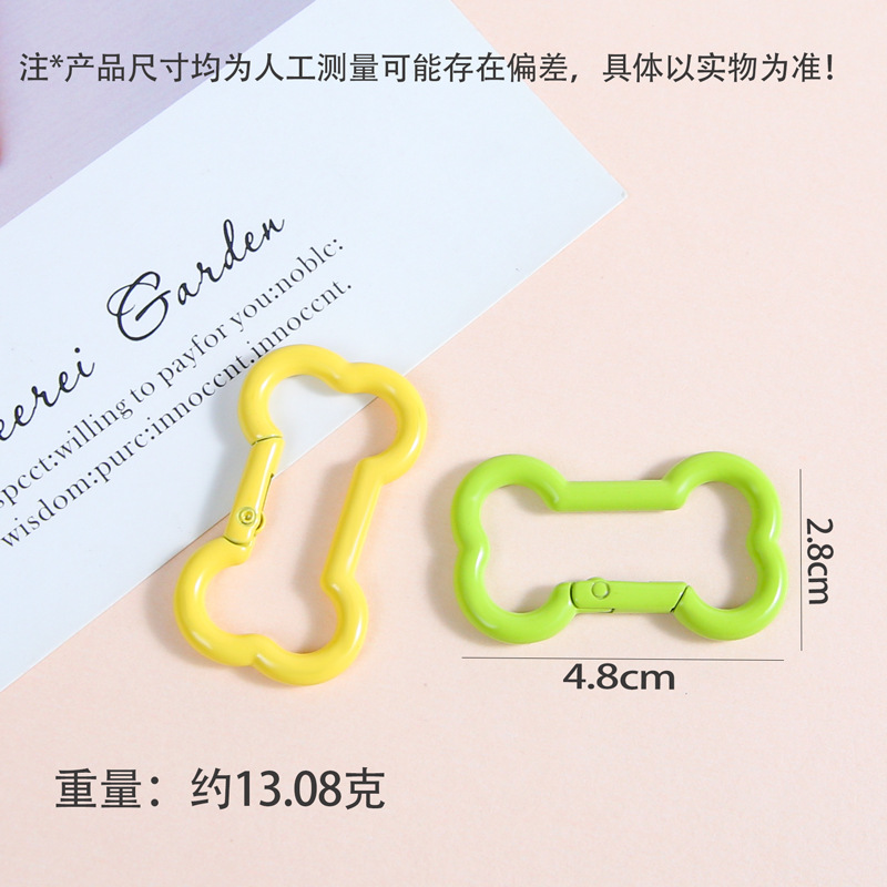 Zinc Alloy Color Painted Bone Spring Buckle Jewelry Diy Accessories Key Chain Connection