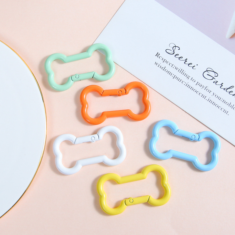Zinc Alloy Color Painted Bone Spring Buckle Jewelry Diy Accessories Key Chain Connection