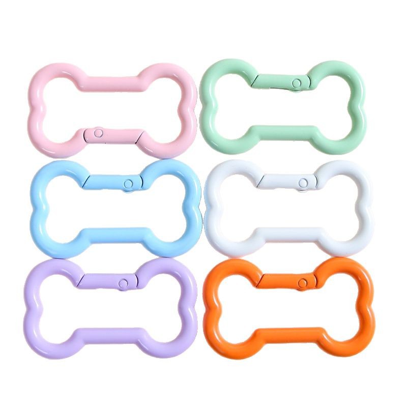 Zinc Alloy Color Painted Bone Spring Buckle Jewelry Diy Accessories Key Chain Connection