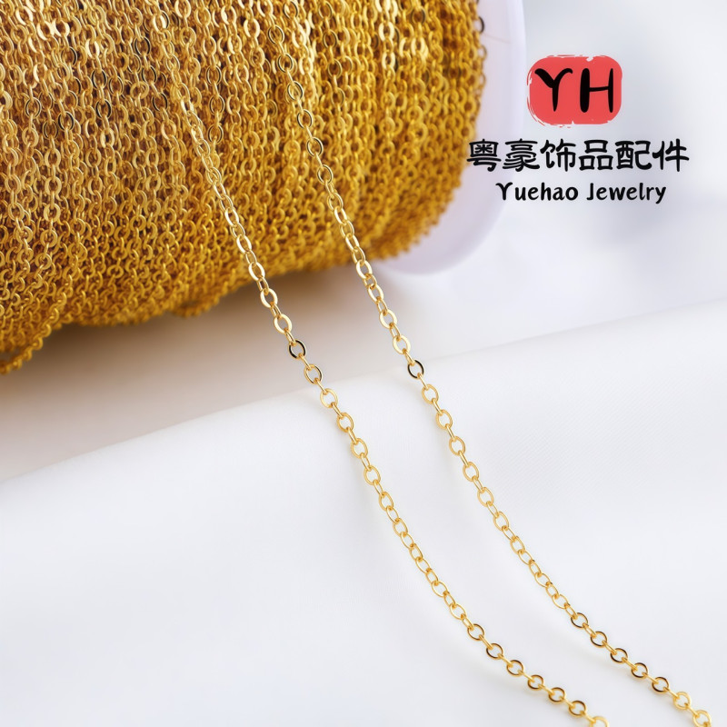 14k Gold-filled Color-protected O-shaped Loose Chain Diy Handmade Clavicle Necklace