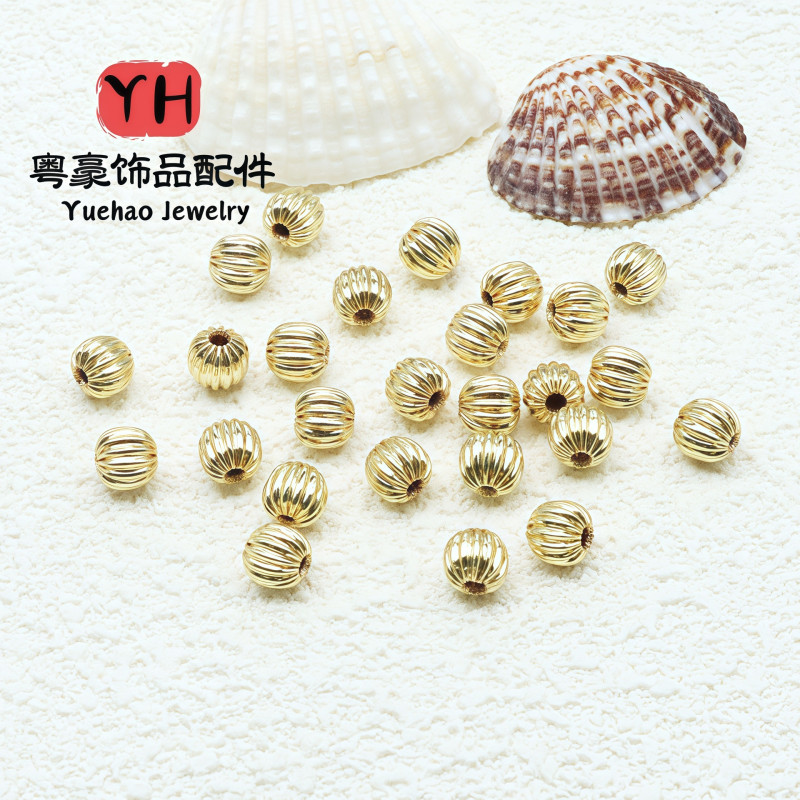 14k Gold-filled Color-preserving Lantern Beads Watermelon Pattern Diy Jewelry Accessories
