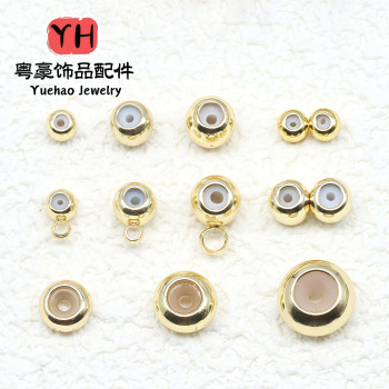14k Gold-filled Color-preserving Round Silicone Positioning Beads with Hanging Loose