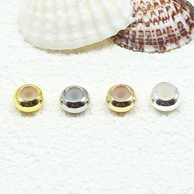 14k Gold-filled Color-preserving Round Silicone Positioning Beads with Hanging Loose