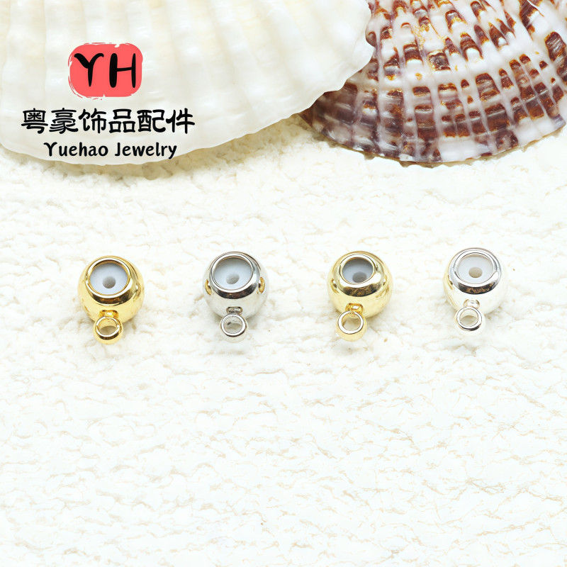 14k Gold-filled Color-preserving Round Silicone Positioning Beads with Hanging Loose