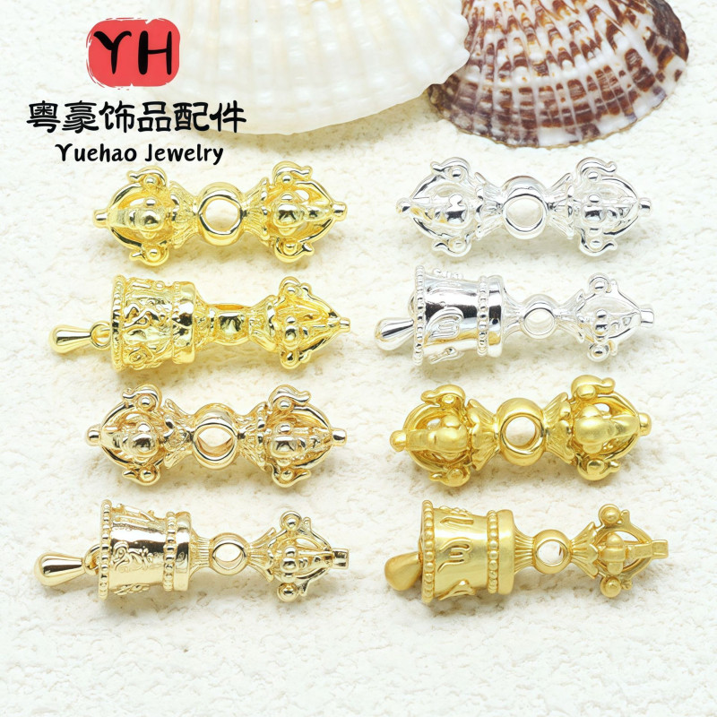 Ancient Gold 18k Diy Jewelry Material, Magic Pestle Bell, Vajra Buddha Bead Bracelet