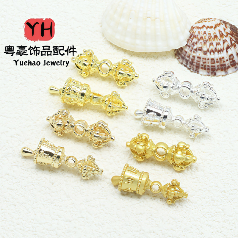 Ancient Gold 18k Diy Jewelry Material, Magic Pestle Bell, Vajra Buddha Bead Bracelet