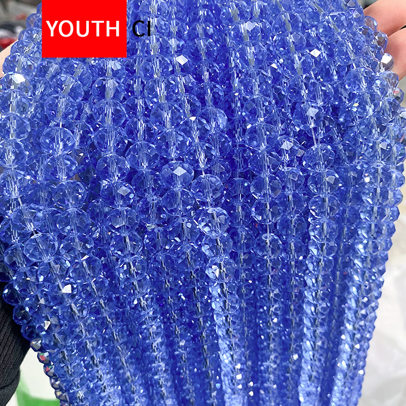 32 Faceted Crystal Glass Beads Diy Jewelry Accessories Loose Earth Bracelet with