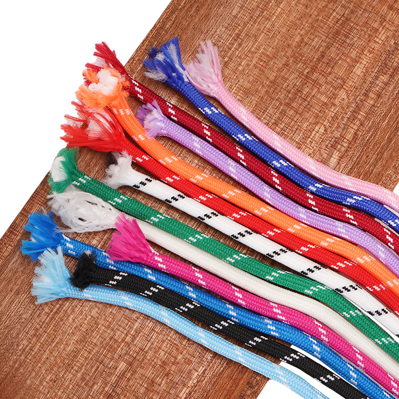 5mm Colorful Polyester Rope Diy Hand-woven Jewelry Pendant Crafts Keychain Bundle