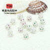 14k Gold-filled Color-preserving Micro-paved Zirconia Double-sided Tori Beads Jewelry
