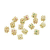 14k Gold-filled Color-preserving Micro-paved Zirconia Double-sided Tori Beads Jewelry