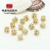 14k Gold-filled Color-preserving Micro-paved Zirconia Double-sided Tori Beads Jewelry