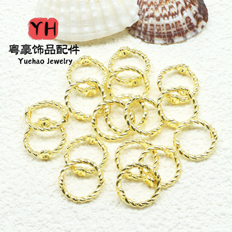 Color-preserving Twist Beads Set Through Bead Rings, Diy Bracelet Necklace Jewelry