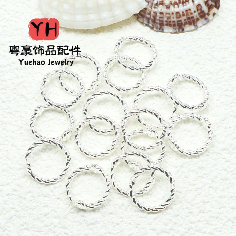 Color-preserving Twist Beads Set Through Bead Rings, Diy Bracelet Necklace Jewelry