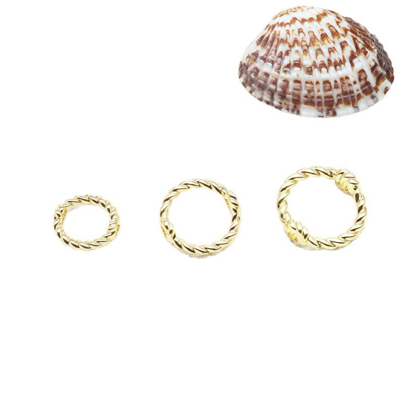 Color-preserving Twist Beads Set Through Bead Rings, Diy Bracelet Necklace Jewelry