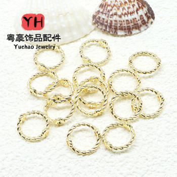 Color-preserving Twist Beads Set Through Bead Rings, Diy Bracelet Necklace Jewelry
