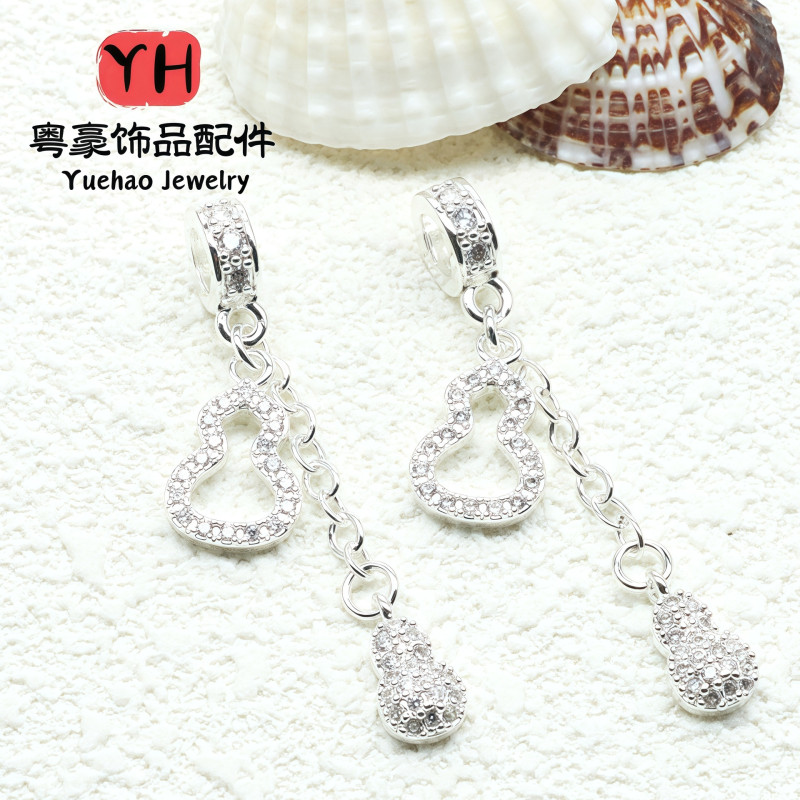 14k Gold-filled Color-protected Inlaid Gourd Tassel Chain Earrings Necklace Diy Jewelry