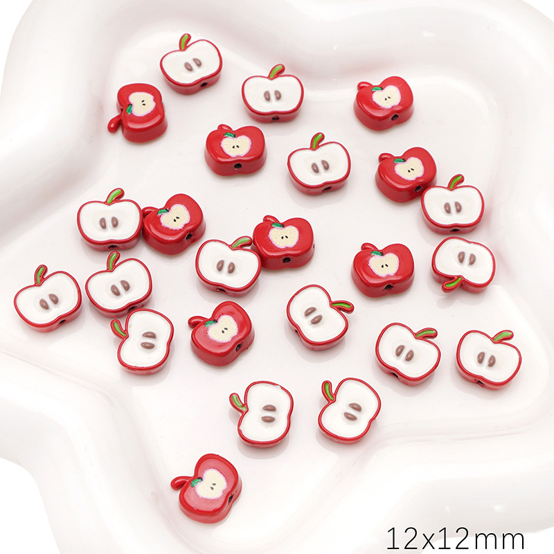 Alloy Dripping Oil Pendant Apple Core Five-pointed Star Cola Beads Handmade Diy Homemade