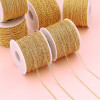 Color-preserving 14k Gold-plated Thin Chain Flattened Extended O-shaped Ending Handmade