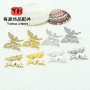 18k Gold-filled Color-protected Zircon Butterfly Double-row Bead Spacer Handmade Diy