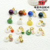Color-preserving Ancient Gold Dripping Oil Pendant Peace Buckle Lotus Chalcedony Material