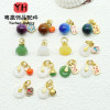 Color-preserving Ancient Gold Dripping Oil Pendant Peace Buckle Lotus Chalcedony Material