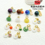 Color-preserving Ancient Gold Dripping Oil Pendant Peace Buckle Lotus Chalcedony Material