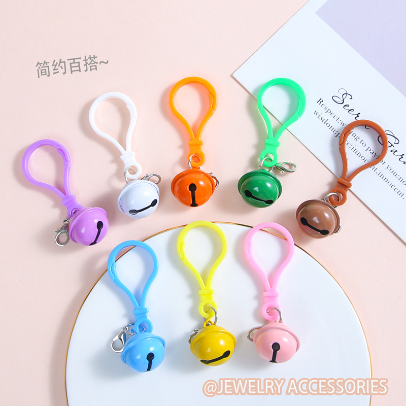 Colorful Light Bulb Keychain Bell Crayfish Buckle Jewelry Diy Accessories Simple and