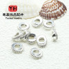 14k Gold-filled Color-preserving Diamond Double-ring Interwoven Spacer Beads with Diy