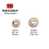 14k Gold-filled Color-preserving Diamond Double-ring Interwoven Spacer Beads with Diy