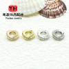 14k Gold-filled Color-preserving Diamond Double-ring Interwoven Spacer Beads with Diy